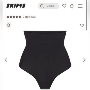 NWT SKIMS sculpting mid waist thong ONYX L/XL
